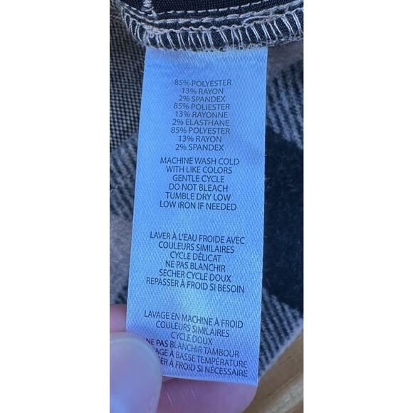 NWT Beach Lunch Lounge Button Up Shacket Size Small Women’s Black Tan - Picture 5 of 8